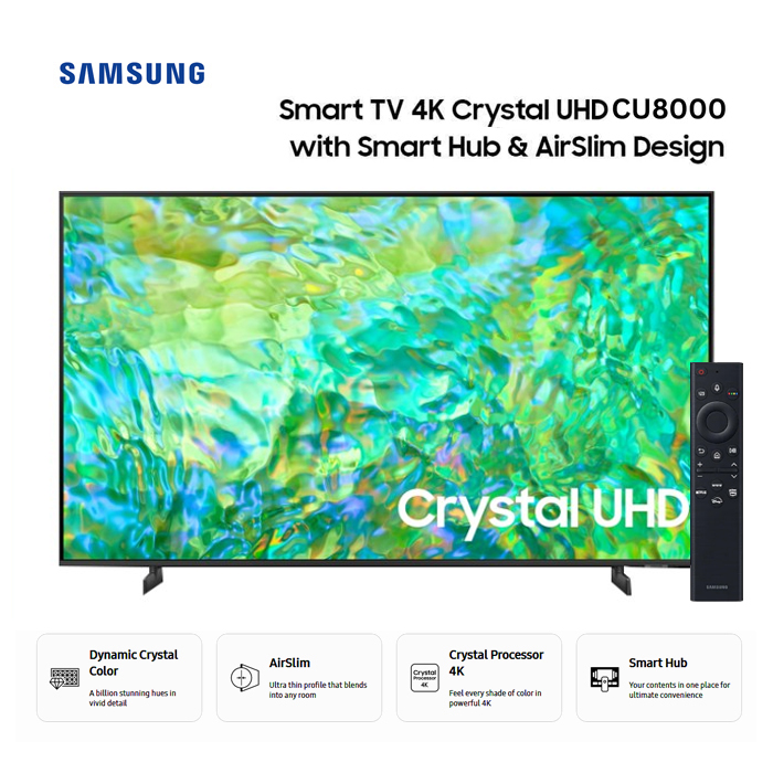 Samsung Crystal UHD 4K Smart TV 75 inch - 75CU8000 | CU8000 